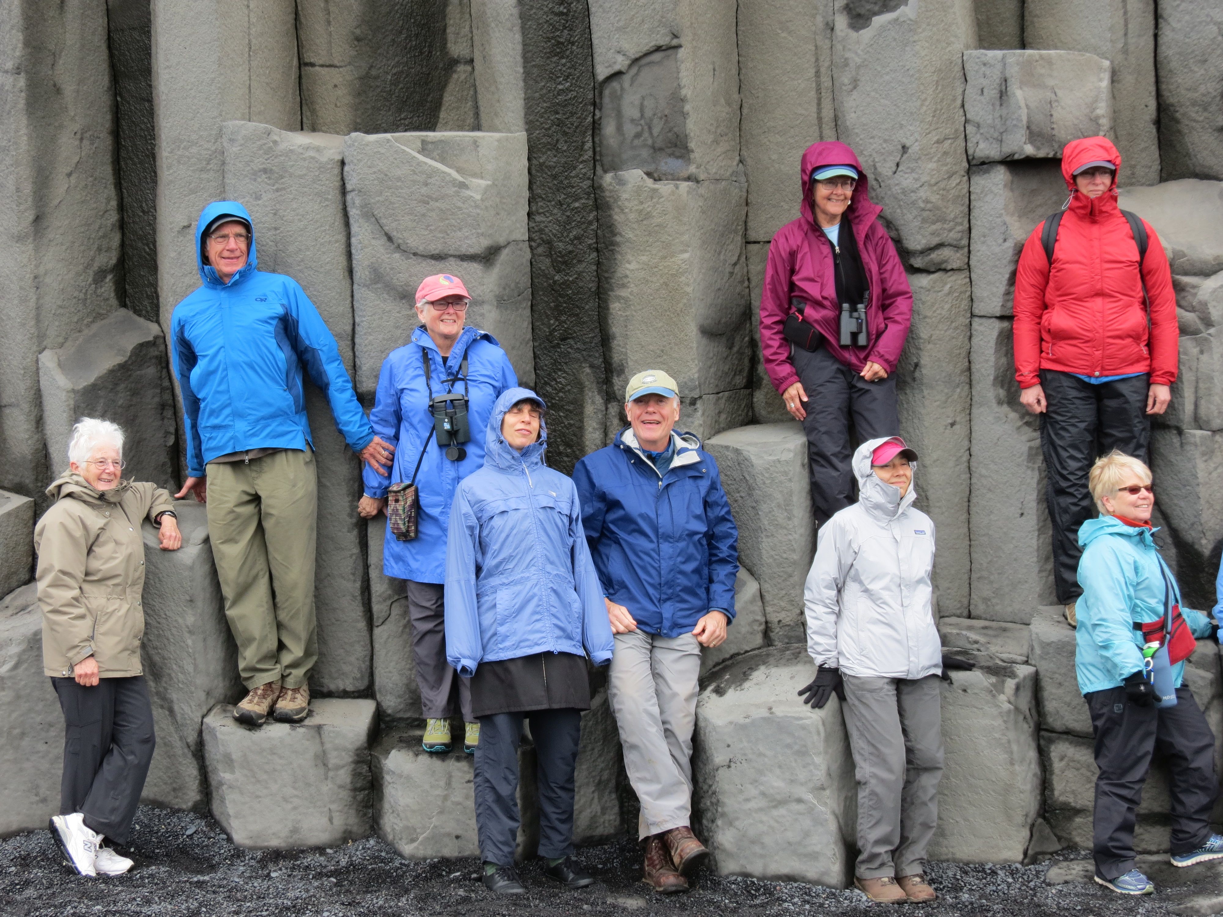 Basalt columns at the beach