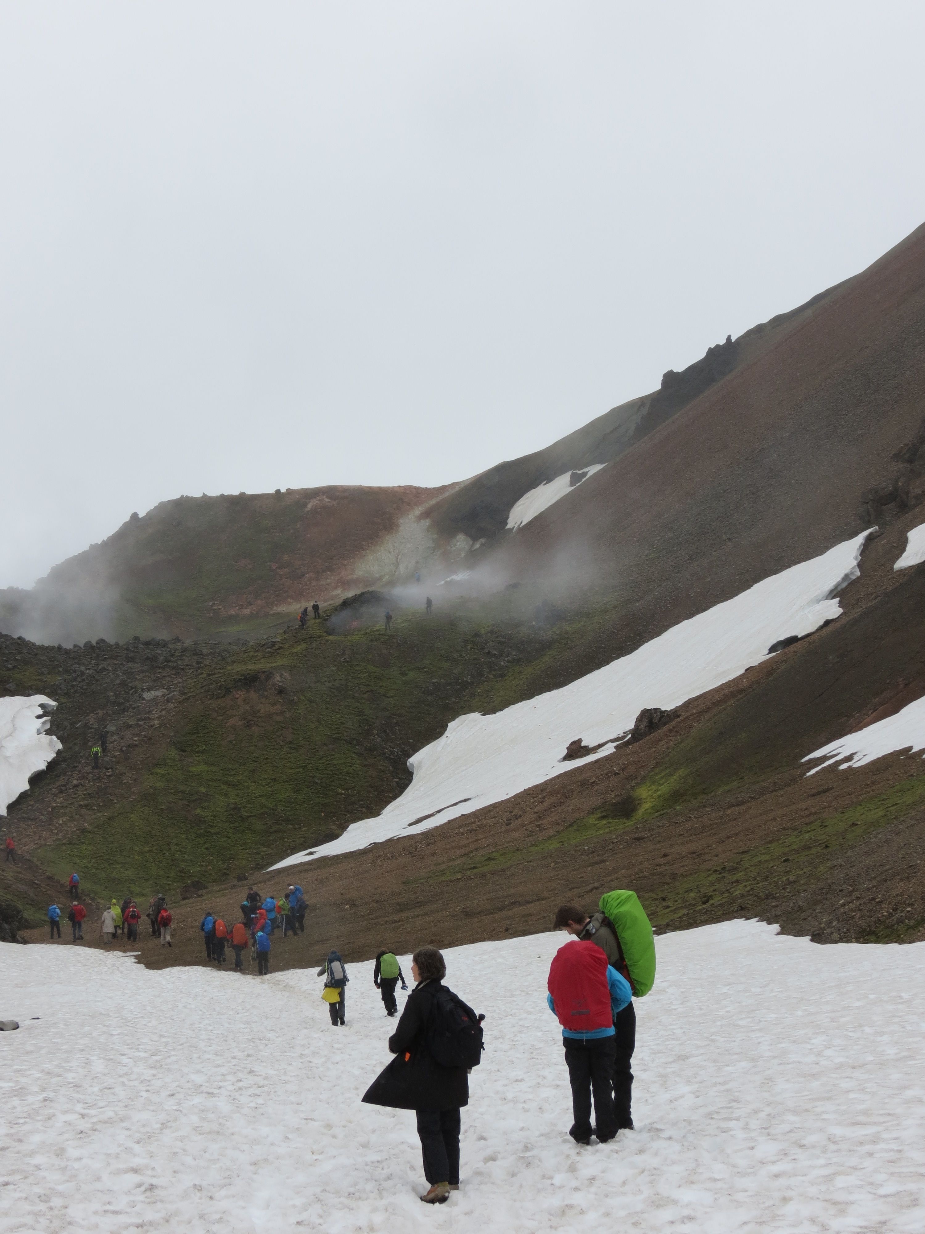 Fumaroles in the snow field